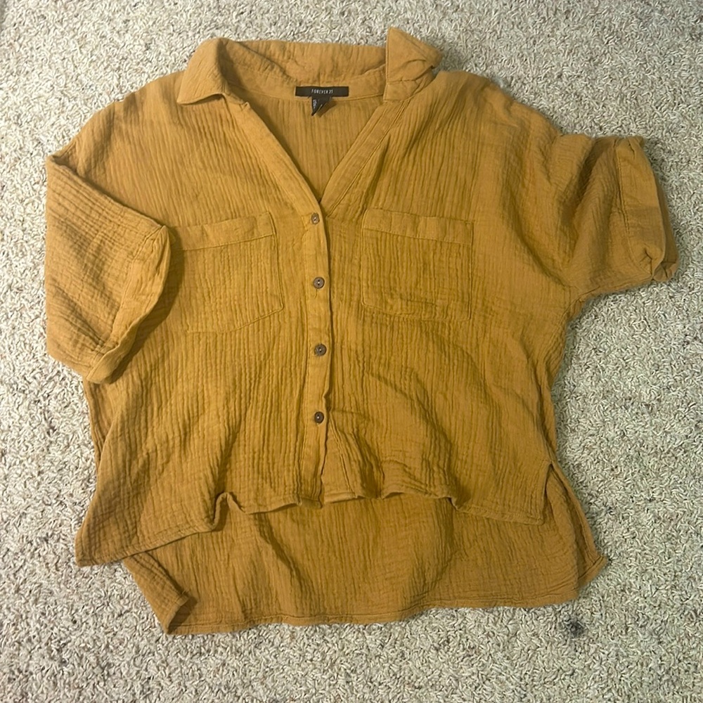 Forever 21 - Women’s Gauze Button Up Top